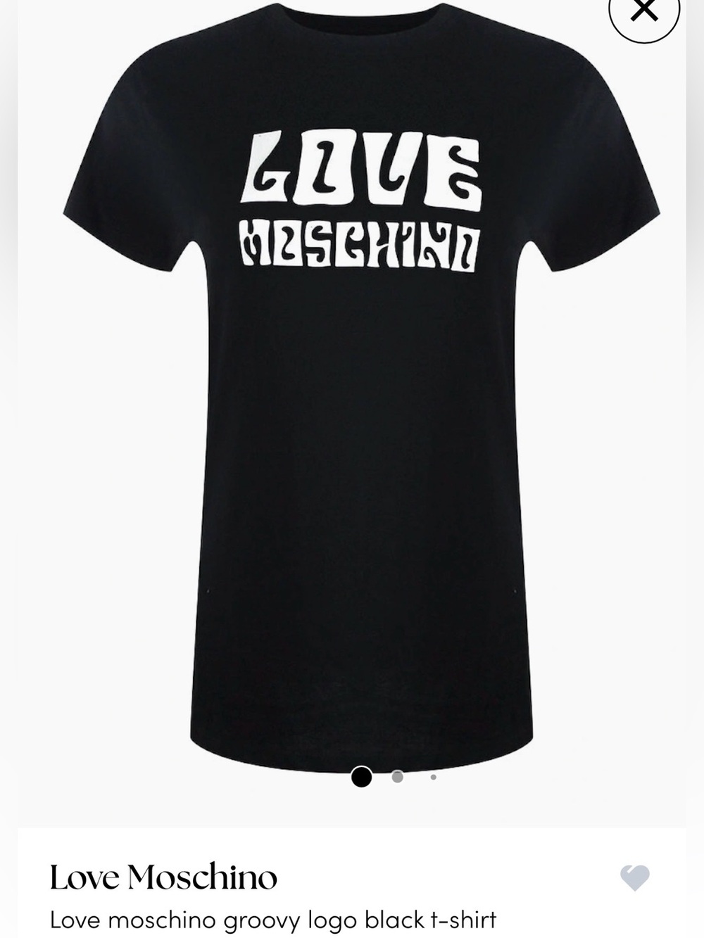 Love ❤️ Moschino Black T-Shirt with White Groovy Logo (Authentic)